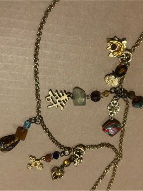 R.J. Graziano Gold-Tone Charm Necklace Multicolor